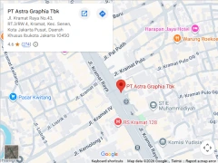 Map to PT Astra Graphia Tbk